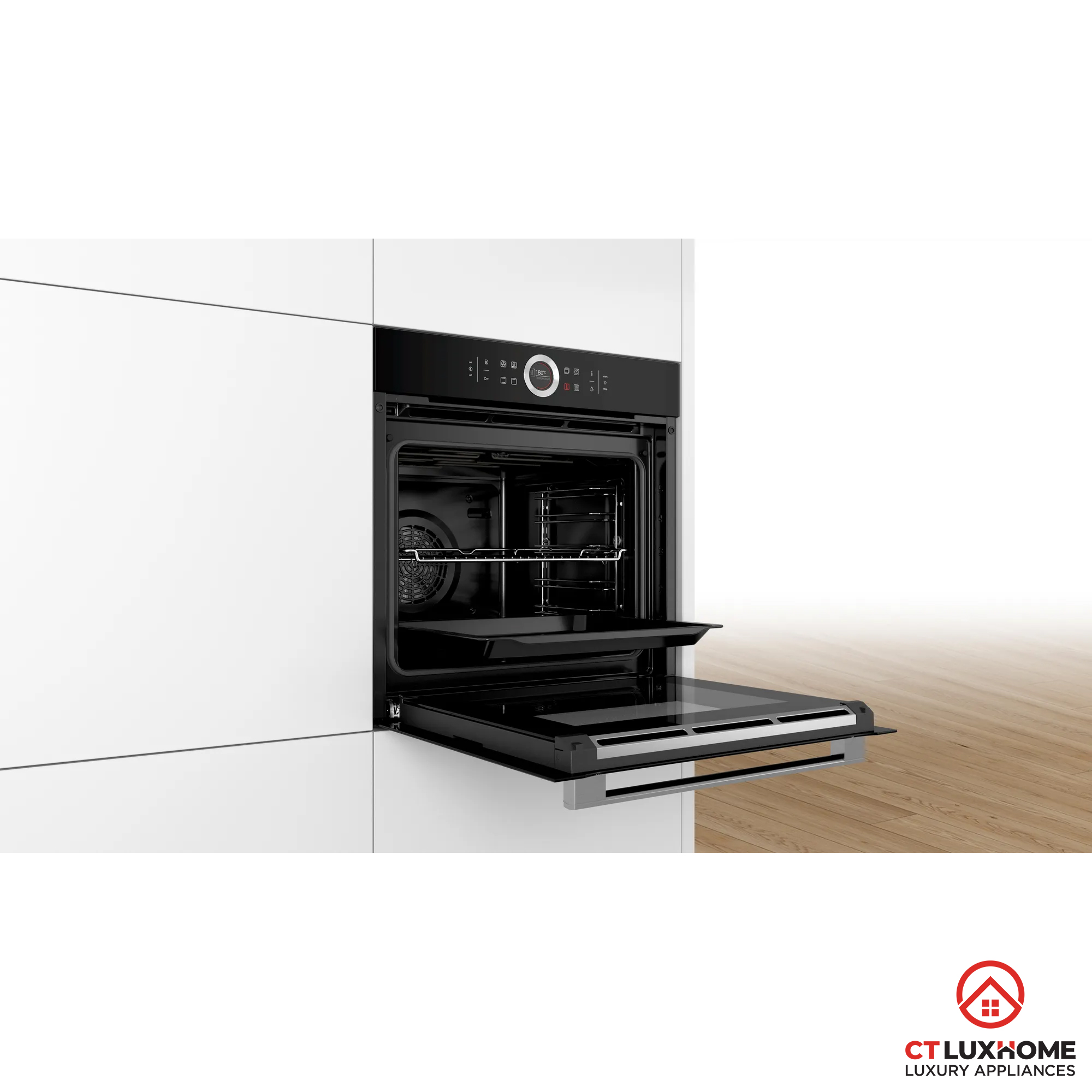 LÒ NƯỚNG ÂM TỦ BOSCH HBG633BB1 SERIE 8 71L AUTOPILOT 10