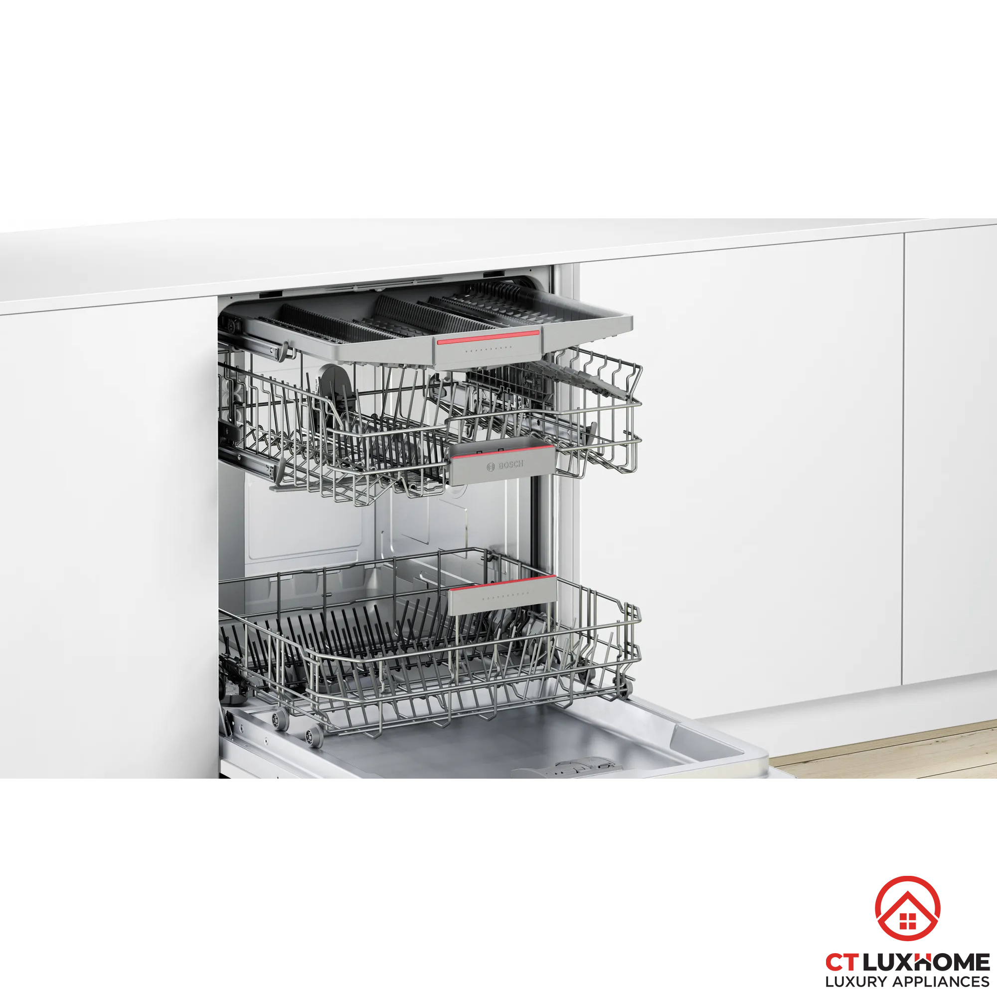 MÁY RỬA BÁT BÁN ÂM BOSCH SMI46KS01E SERIE 4 13 BỘ