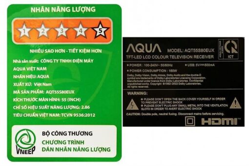 Google Tivi Aqua QLED 4K 55 inch AQT55S80EUX