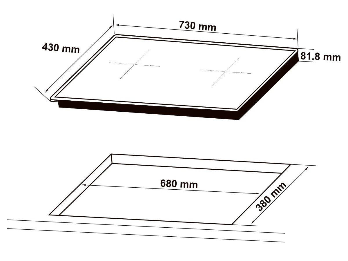 Bếp từ lắp âm 2 vùng nấu Hafele HC-I73242B