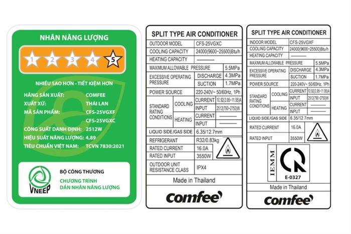 Điều hòa Comfee Inverter 2.5 HP CFS-25VGX