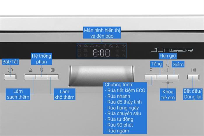 Máy rửa bát độc lập 10 bộ Junger DWJ-450