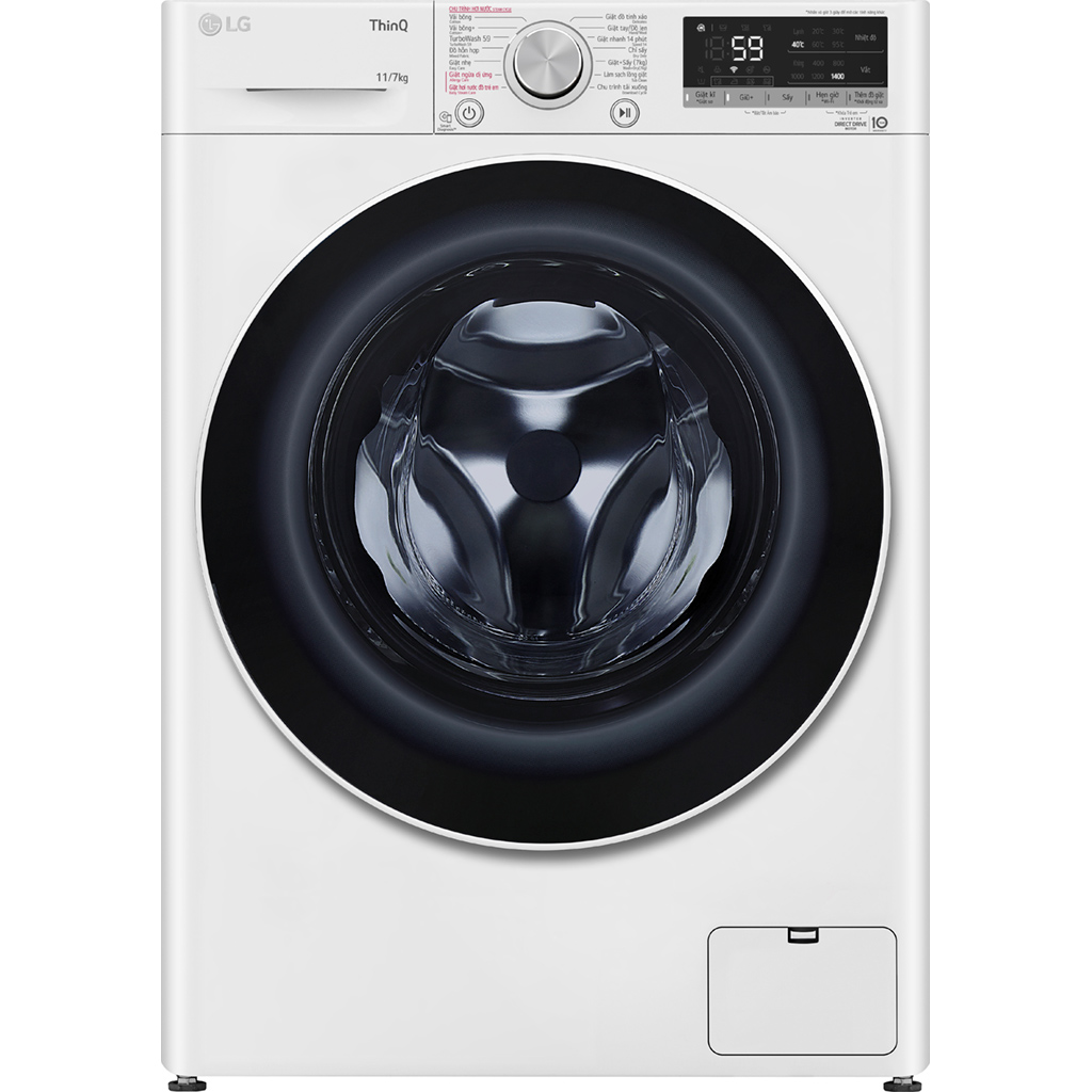 Máy giặt sấy LG AI DD Inverter giặt 11 kg - sấy 7 kg FV1411D4W