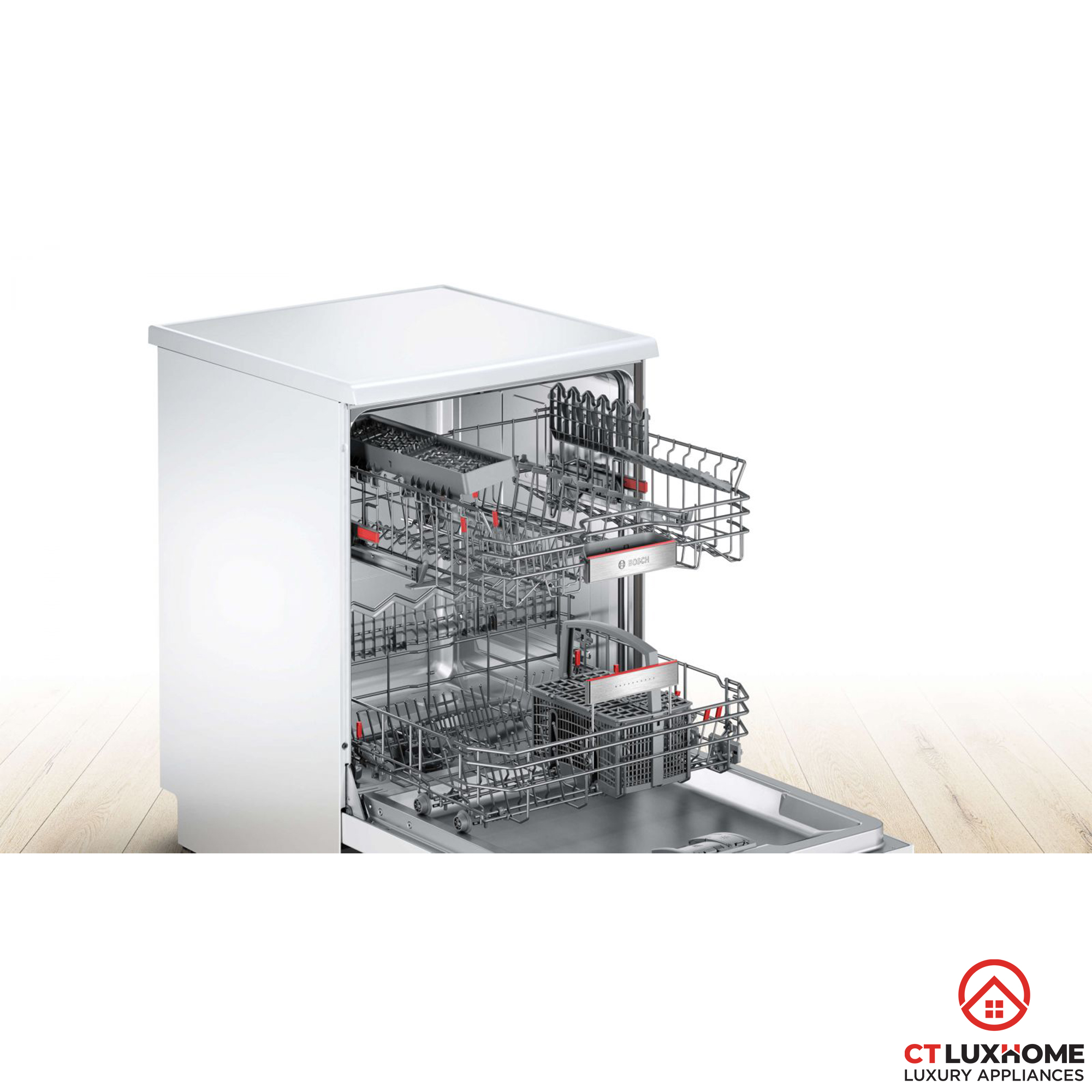 MÁY RỬA BÁT ĐỘC LẬP BOSCH SMS68PW01E SERIE 6 13 BỘ