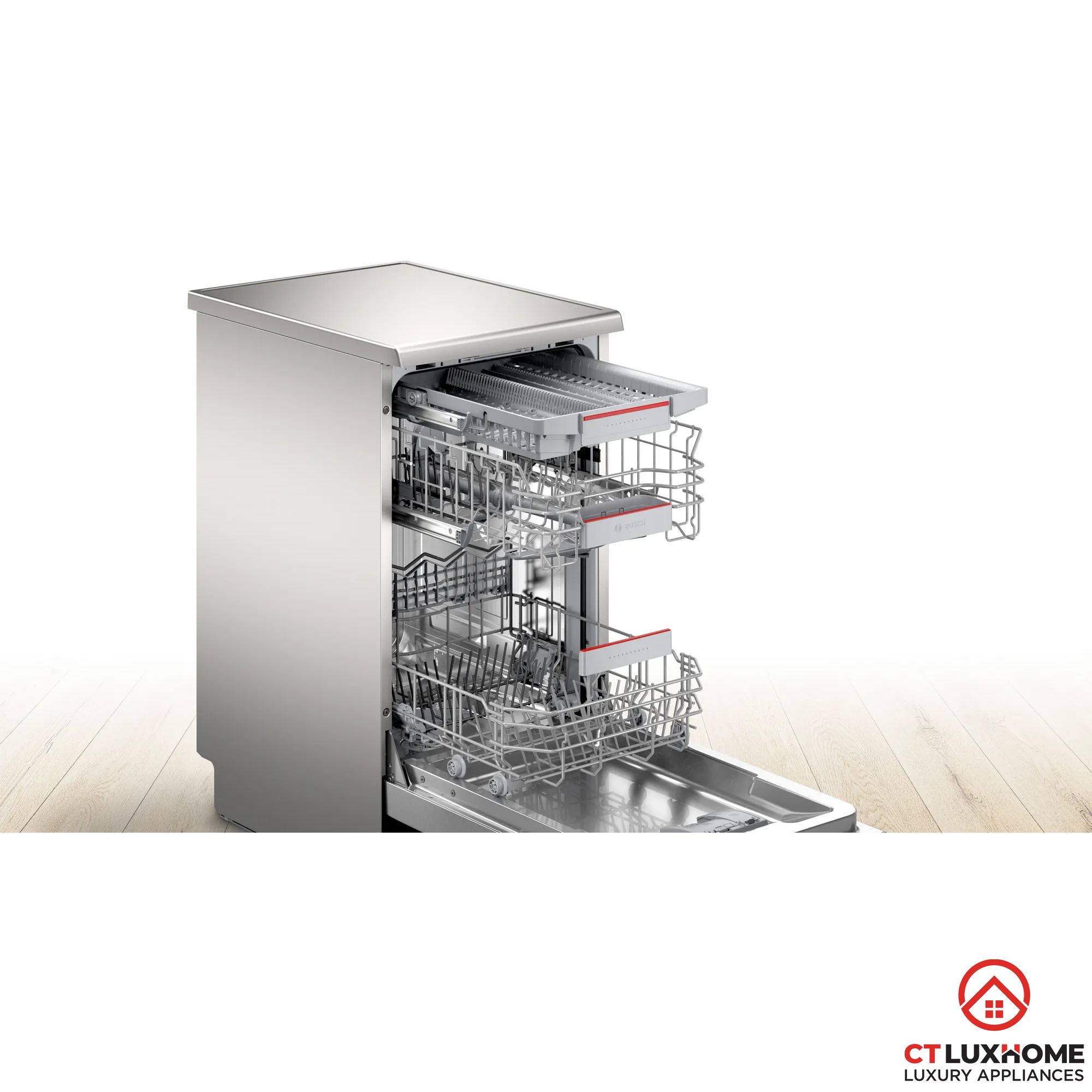 MÁY RỬA BÁT BOSCH ĐỘC LẬP SRS4HMI61E SERIE 4 10 BỘ