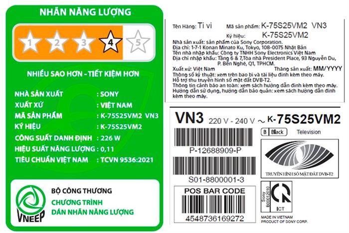 Google Tivi Sony 4K 75 inch K-75S25VM2