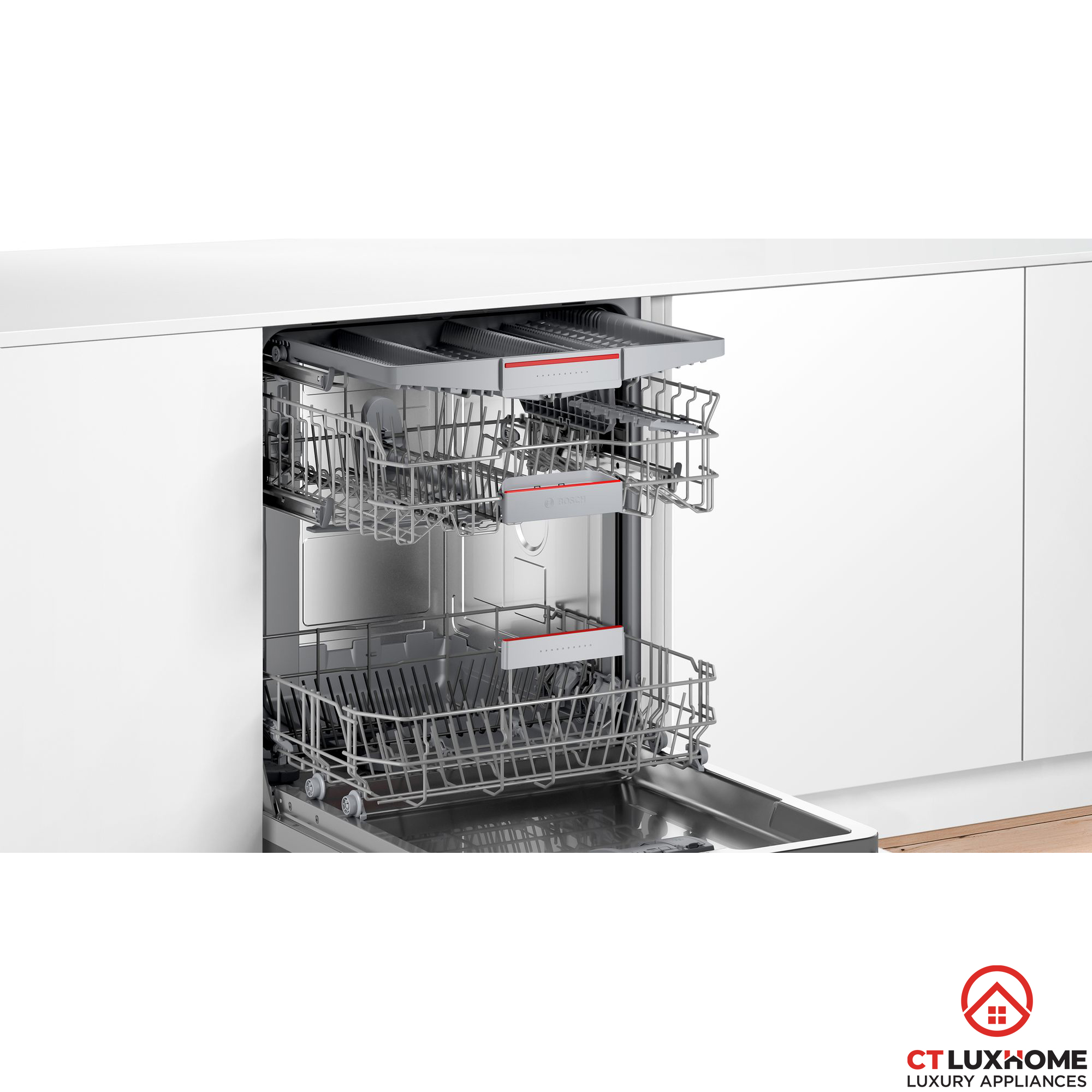 MÁY RỬA BÁT ÂM TỦ BOSCH SMV4EVX10E SERIE 4 SẤY HÉ CỬA