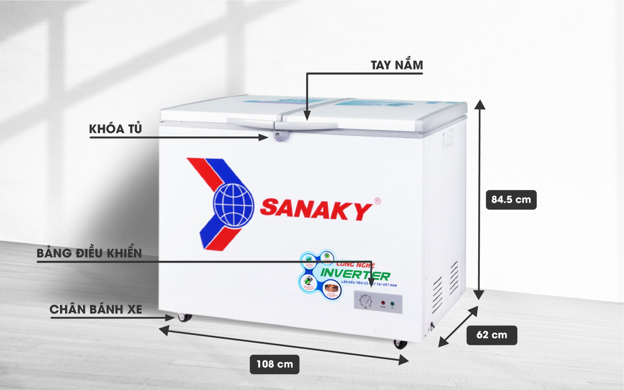 Tủ đông Sanaky Inverter 235 lít VH-2899A3