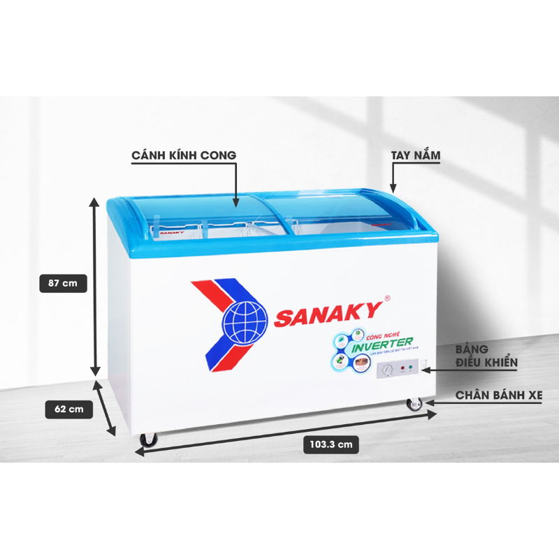 Tủ Đông Sanaky VH-3899K3 Inverter 302 Lít