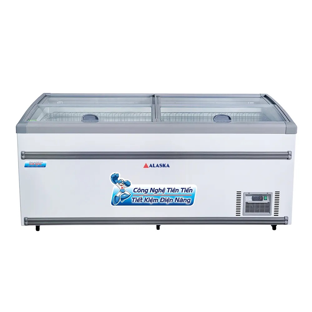 Tủ đông nằm kính phẳng Alaska KN-650 1.020 lít