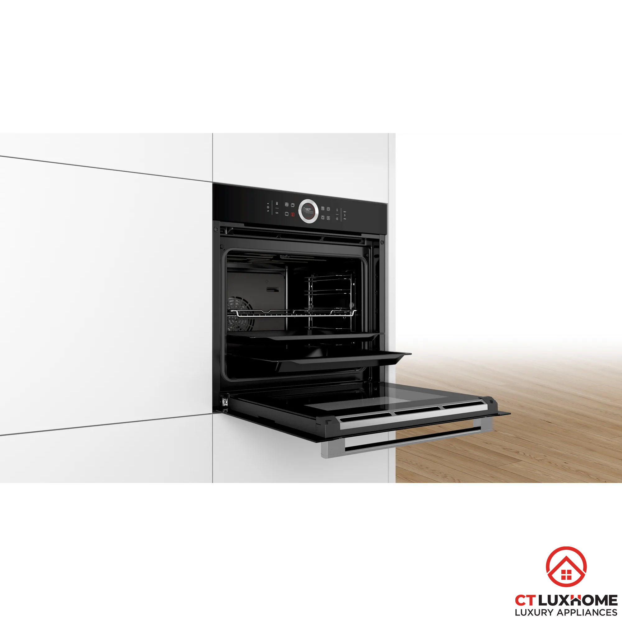 LÒ NƯỚNG ÂM TỦ BOSCH HBG635BB1 SERIE 8 71L ECOCLEAN