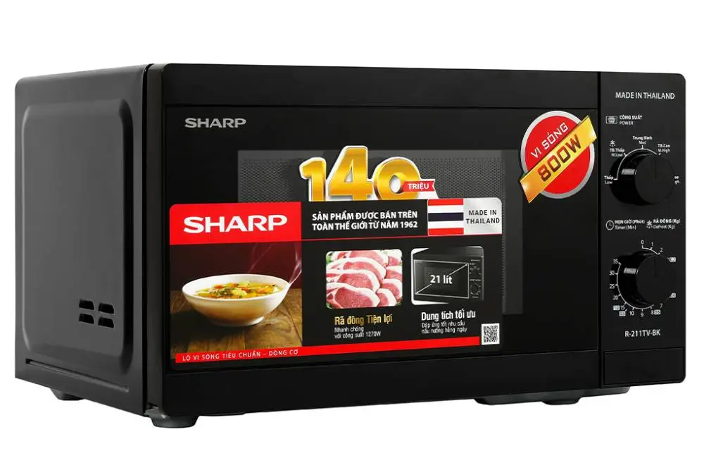 Lò vi sóng 21L Sharp R-211TV-BK