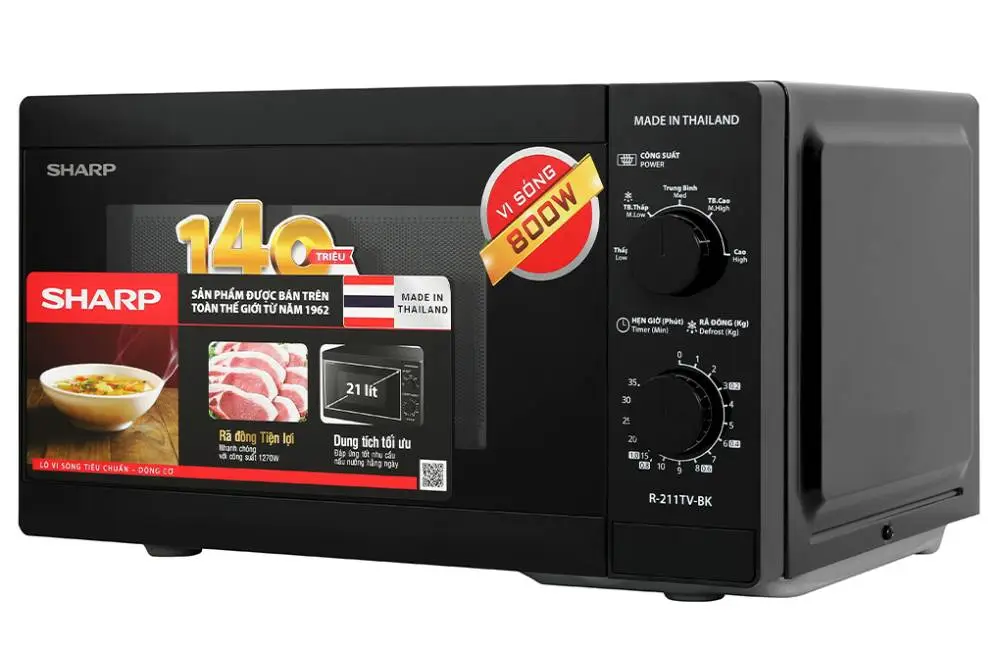 Lò vi sóng 21L Sharp R-211TV-BK