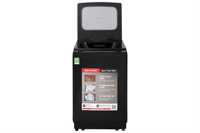 Máy giặt Sharp cửa trên 12.5 kg ES-TM125CN-BK