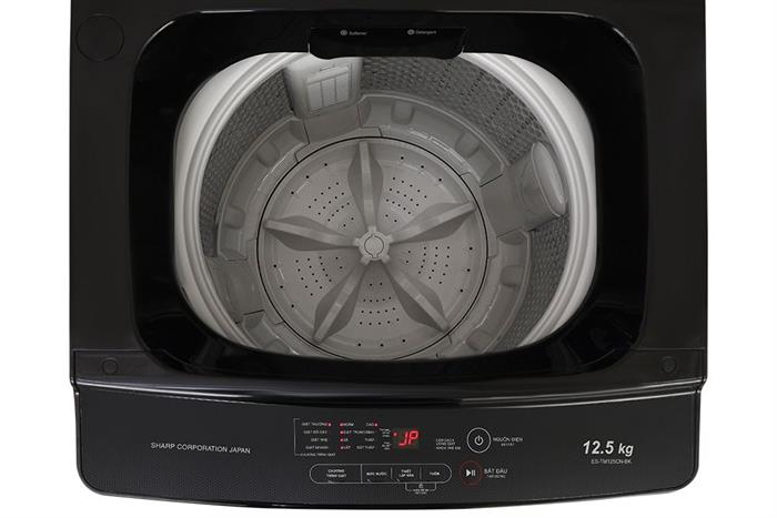 Máy giặt Sharp cửa trên 12.5 kg ES-TM125CN-BK