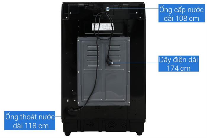 Máy giặt Sharp cửa trên 12.5 kg ES-TM125CN-BK