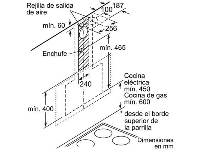 Máy hút mùi kính vát Bosch 60cm DWK67CM60B serie 4