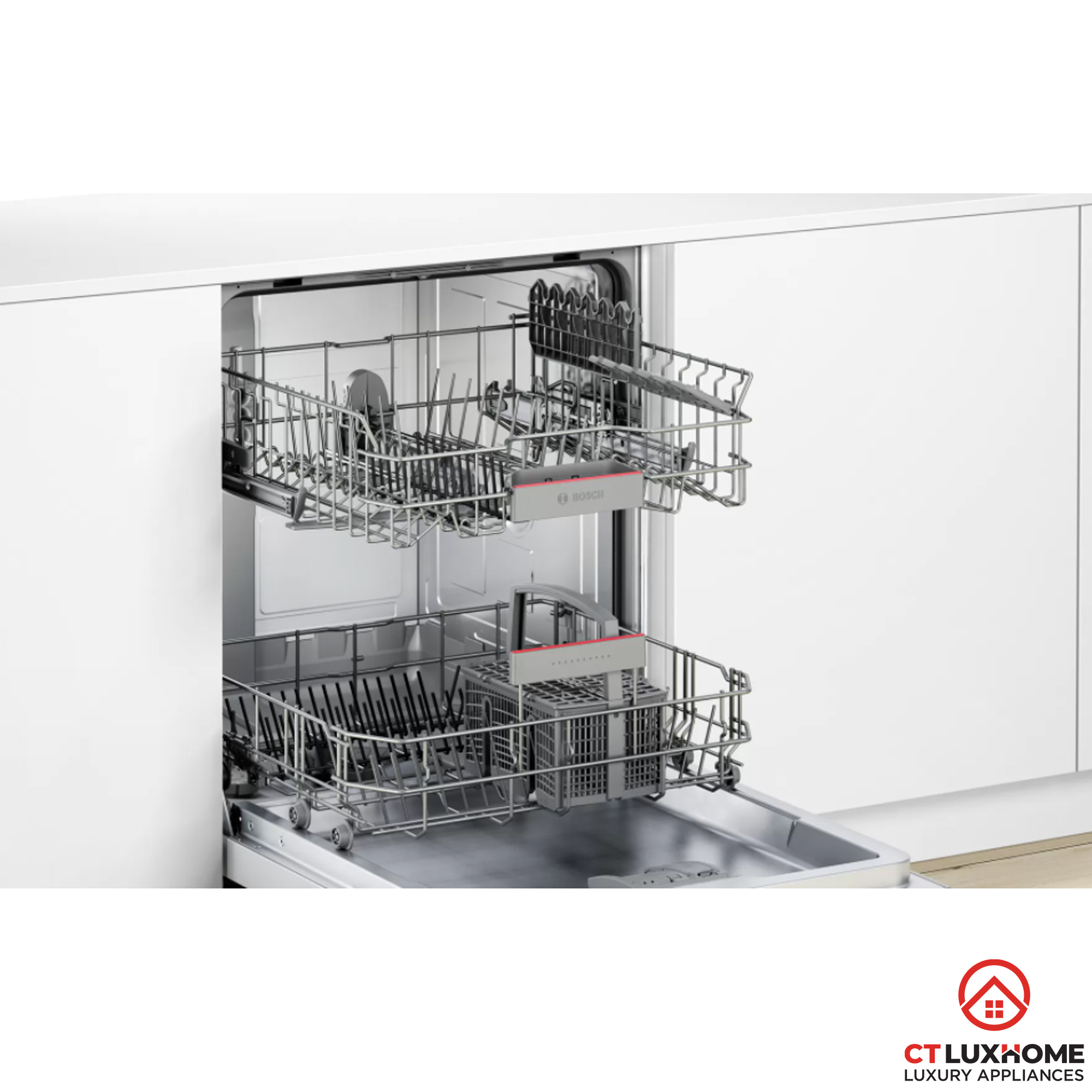 MÁY RỬA BÁT BÁN ÂM BOSCH SMU46GS01E SERIE 4 12 BỘ