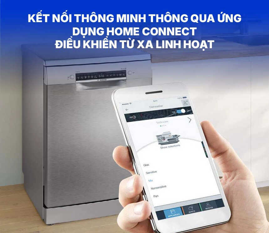 MÁY RỬA BÁT ĐỘC LẬP BOSCH 13 BỘ SERIES 4 SMS4HTI16E