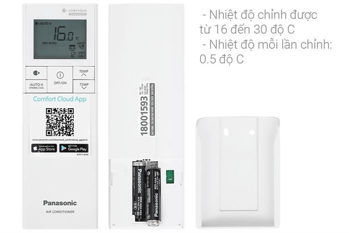 Điều hòa Panasonic Inverter 12000 BTU 1 chiều CU/CS-XU12BKH-8