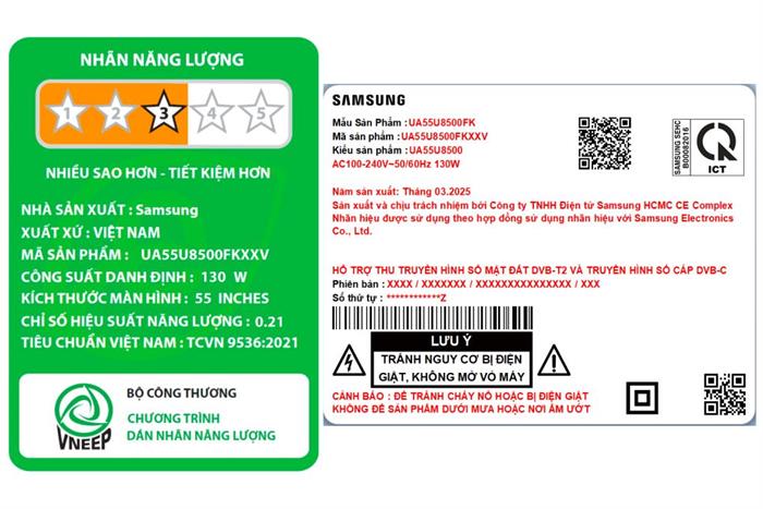 Smart Tivi Samsung 4K 55 inch UA55U8500F