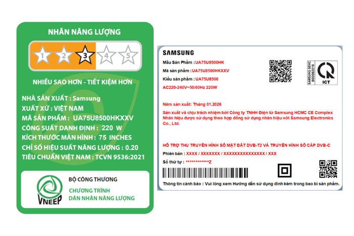 Smart Tivi Samsung 4K 75 Inch AI UA75U8500HKXXV [ 75U8500H ]