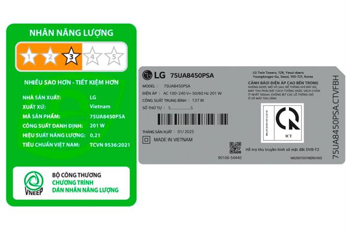 Smart Tivi LG AI 4K 75 Inch 75UA8450PSA