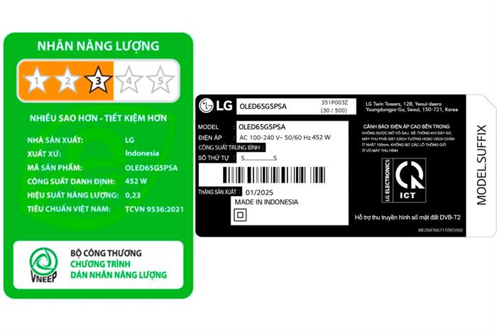 Smart Tivi LG 65 Inch LG OLED evo G5 AI 4K OLED65G5PSA