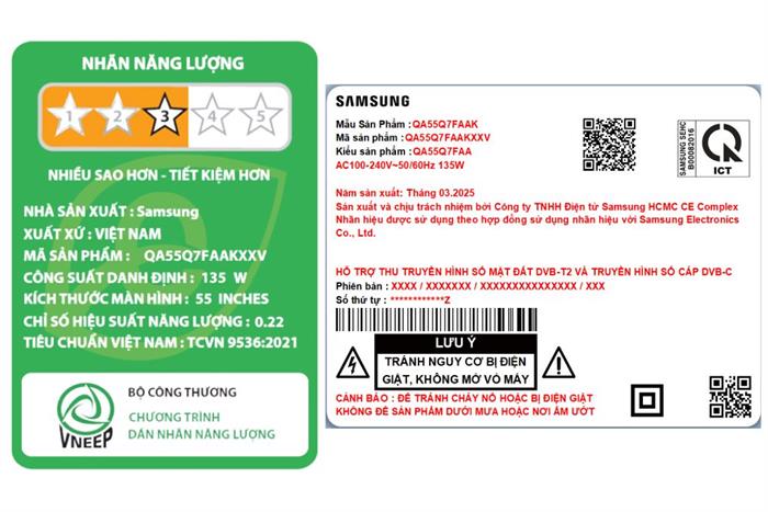 Smart Tivi QLED Samsung 4K 55 inch QA55Q7FA