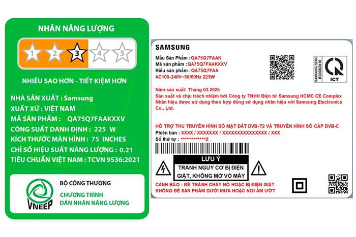 Smart Tivi QLED Tivi 4K 75 inch  Samsung QA75Q7FA