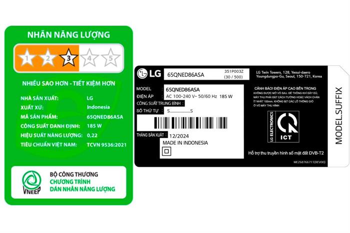 Smart Tivi QNED evo LG AI 4K 65 inch 65QNED86ASA