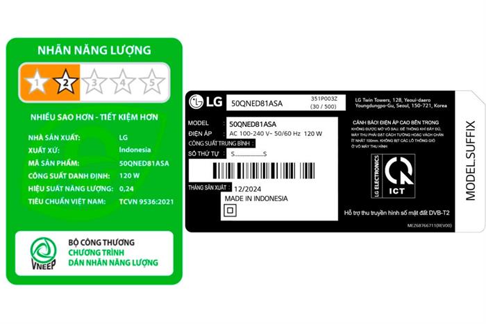 Smart Tivi LG  4K 50 inch QNED AI 50QNED81ASA