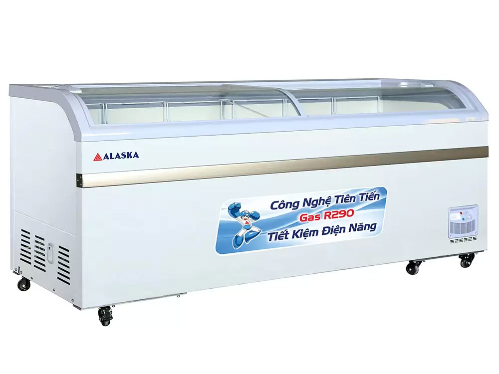 Tủ đông Alaska KC-550 mặt kính cong 765 lít