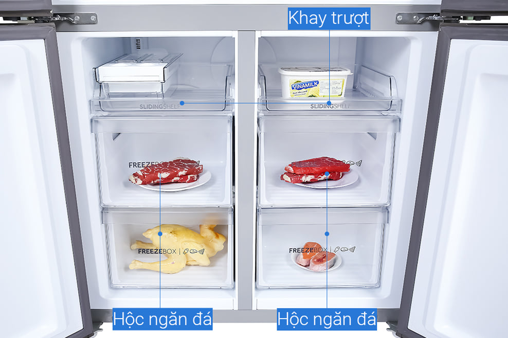 Tủ lạnh Aqua AQR-IG636FM (GB) 549 lít 4 cửa Inverter