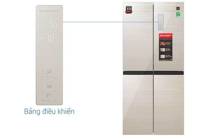 Tủ lạnh Sharp Inverter Multi Door 421 lít SJ-FXP510VG-CH