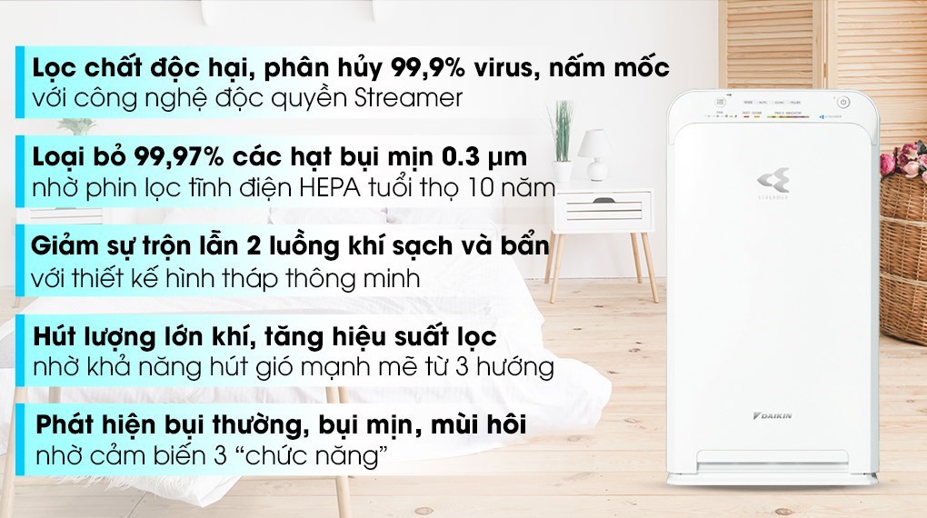 Máy lọc không khí Daikin MC40UVM6-7