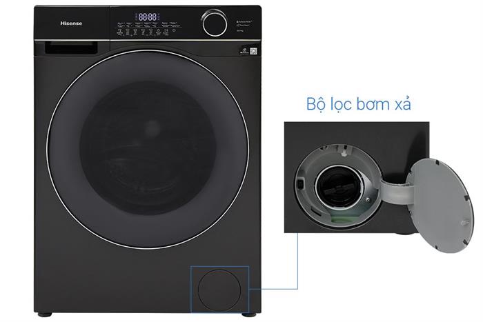 Máy giặt sấy Hisense Inverter giặt 10.5 kg - sấy 7 kg WD105M3