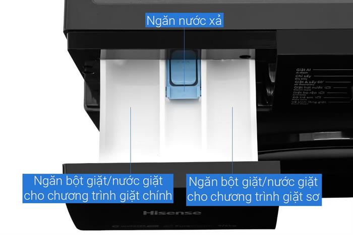 Máy giặt sấy Hisense Inverter giặt 9 kg - sấy 6 kg WD90N1Y