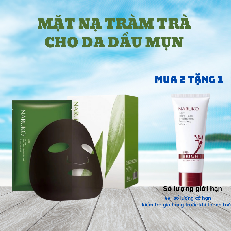 MUA 2 TẶNG 1: Mặt Nạ Tràm Trà Naruko - Giải Pháp Cho Làn Da Dầu Mụn Hoàn Hảo!