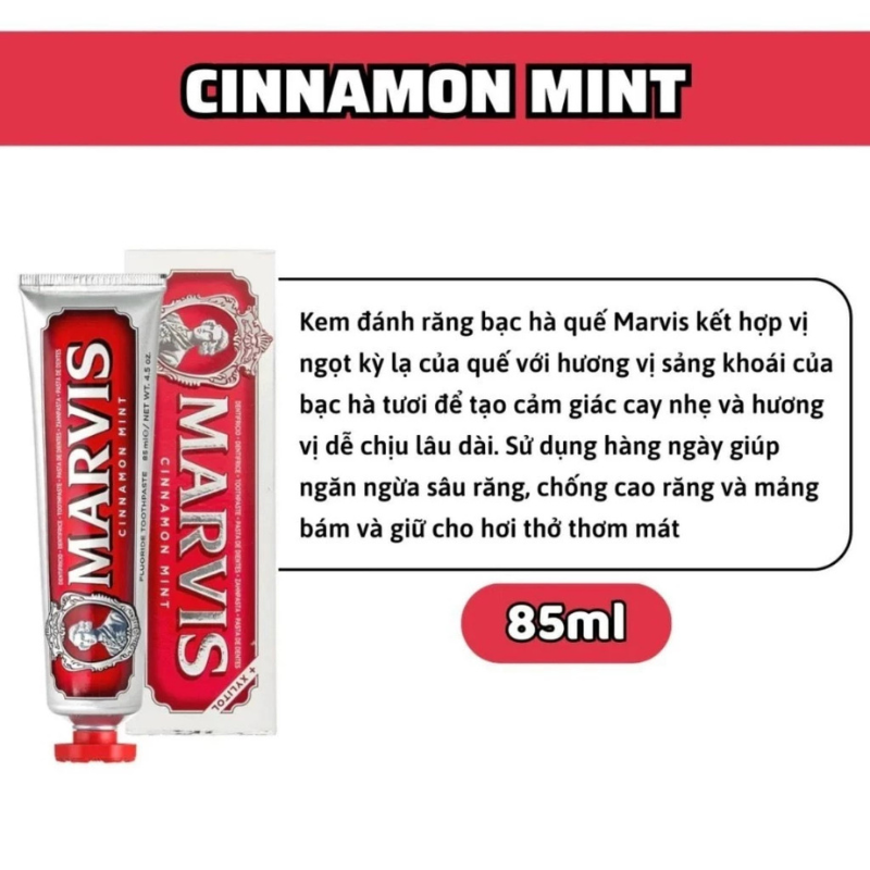 Hàng Công Ty Kem Đánh Răng Marvis Loại Bỏ Mảng Bám Vết Ố Vàng Làm Trắng Răng 85m