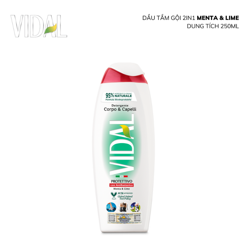 Sữa tắm thiên nhiên Vidal 250ml