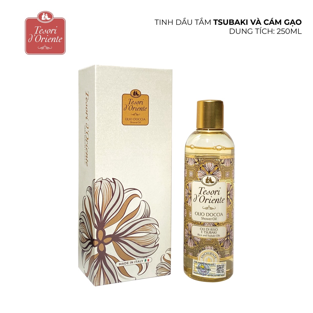 Tinh Dầu Tắm Tsubaki Và Cám Gạo 250ml Tesori d'Oriente