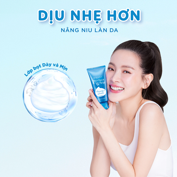 Sữa Rửa Mặt Senka Tạo Bọt Chiết Xuất Tơ Tằm Trắng 120g