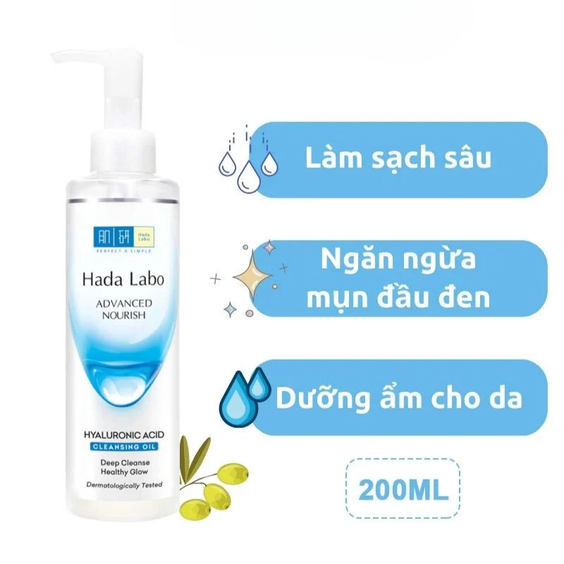 Dầu Tẩy Trang Hada Labo Sạch Sâu Dưỡng Ẩm Tối Ưu 200ml