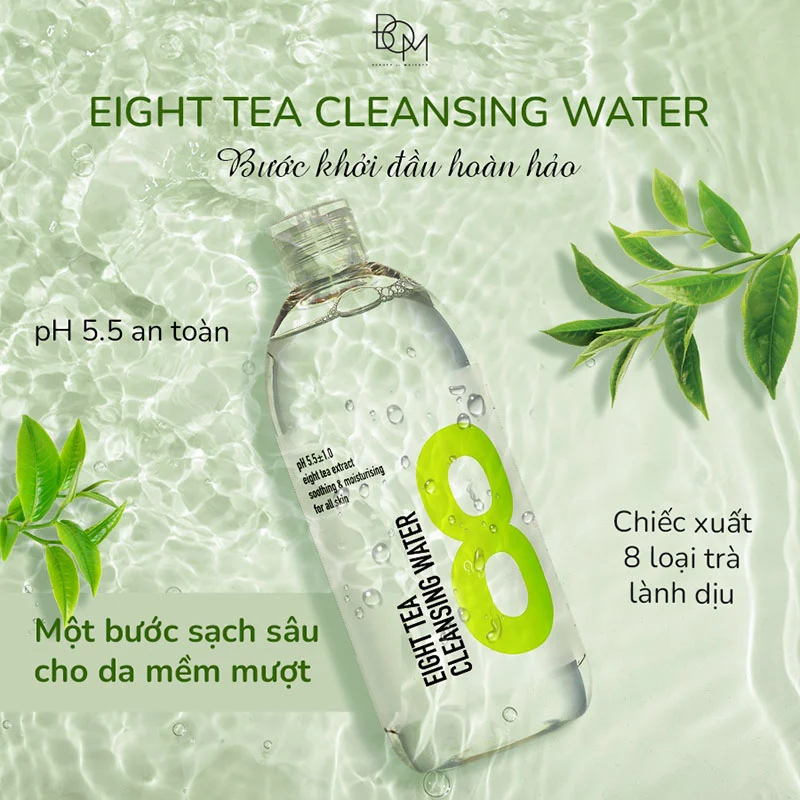 Nước Tẩy Trang B.O.M Từ 8 Loại Trà Làm Sạch Da 500ml