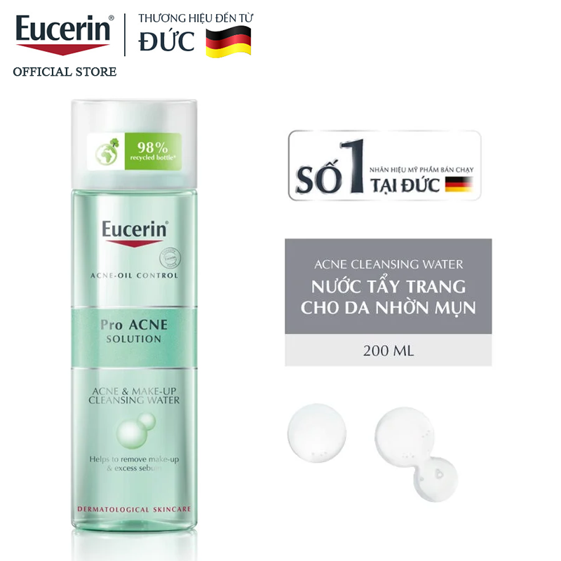 Nước Tẩy Trang Eucerin Dành Cho Da Nhờn Mụn 200ml