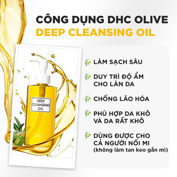 Dầu Tẩy Trang DHC Chiết Xuất Olive Làm Sạch Sâu Da 70ml
