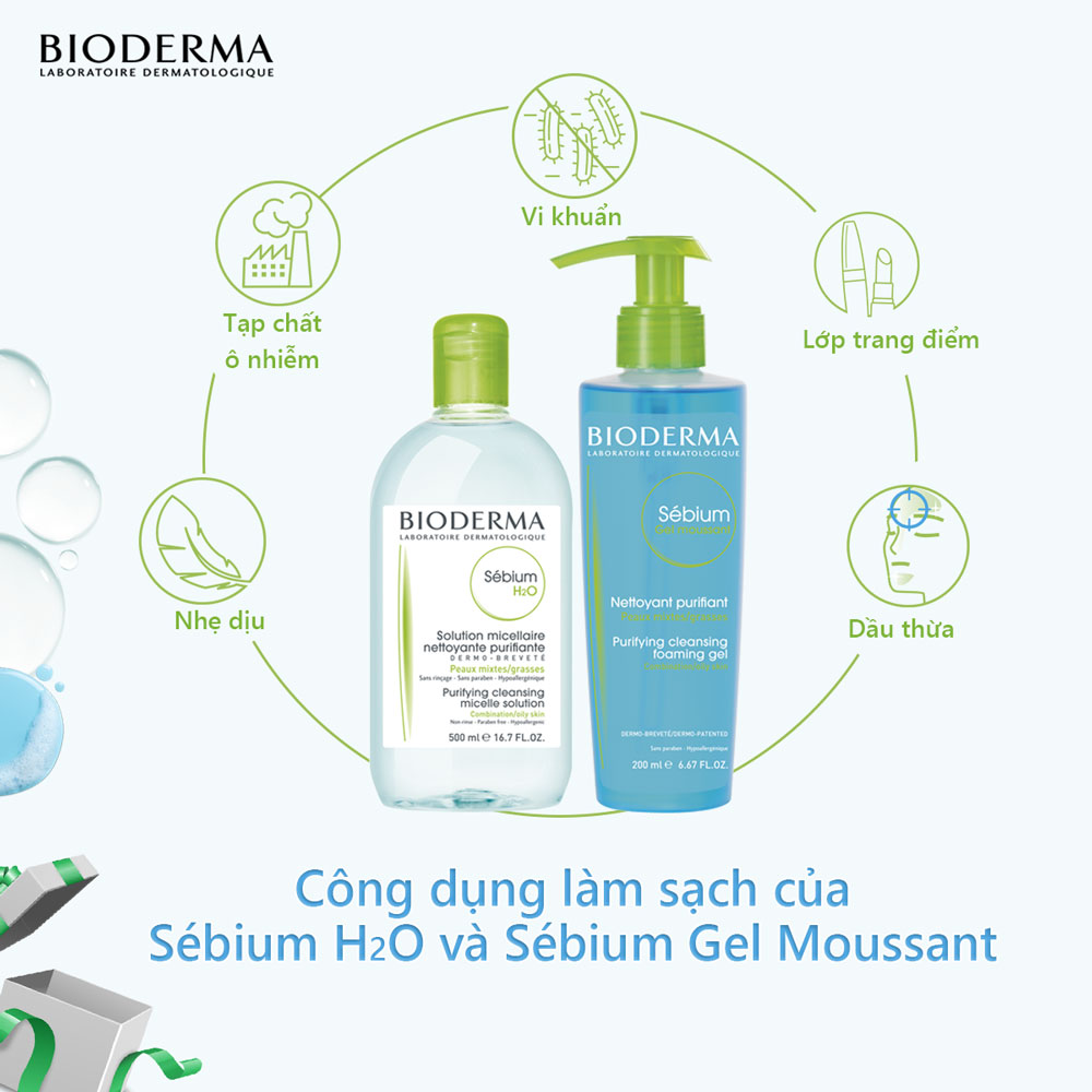 Gel Rửa Mặt Bioderma Dành Cho Da Dầu & Hỗn Hợp 500ml