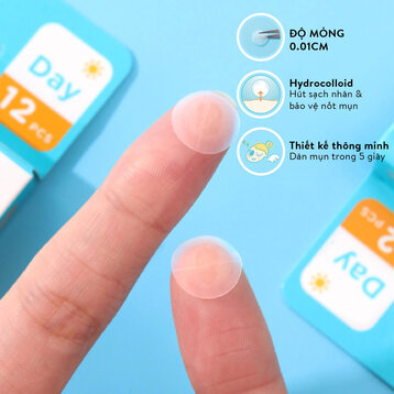 Miếng Dán Mụn Derma Angel Dùng Cho Ngày & Đêm 18 Miếng Acne Patch For Day & Night MB Beauty