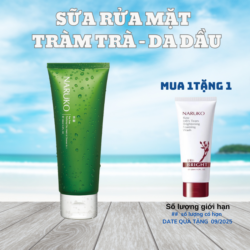 Sữa Rửa Mặt Bùn Chiết Xuất Tràm Trà Naruko 120g